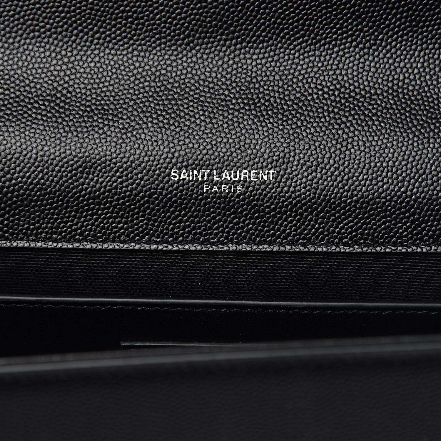 Saint Laurent Grain De Poudre Large Classic Monogram Kate Satchel Black 6 of 11