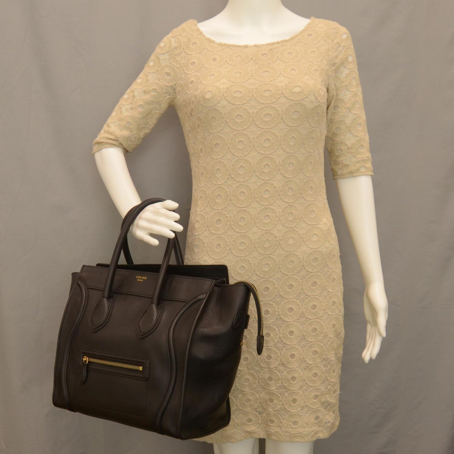 Smooth Calfskin Mini Luggage Black