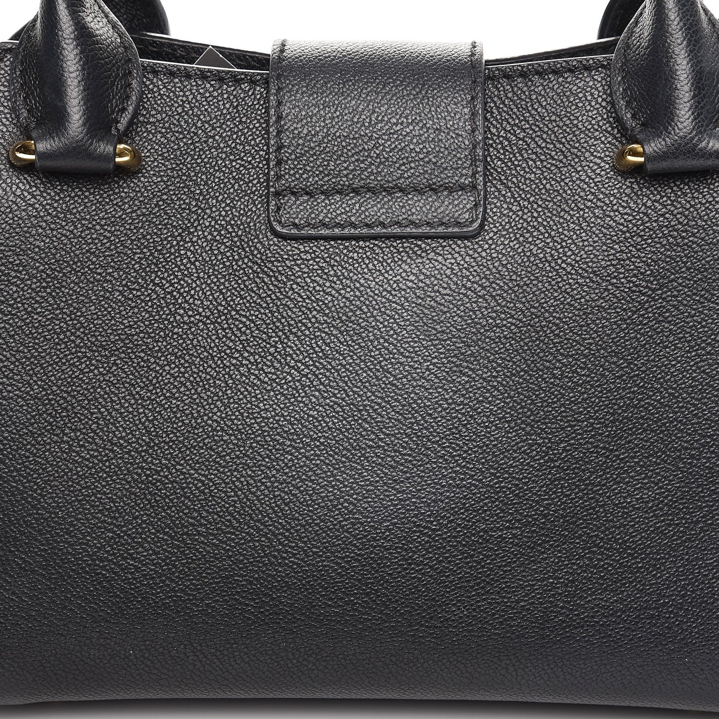 Soft Grain Calfskin Small Buckle Tote Black