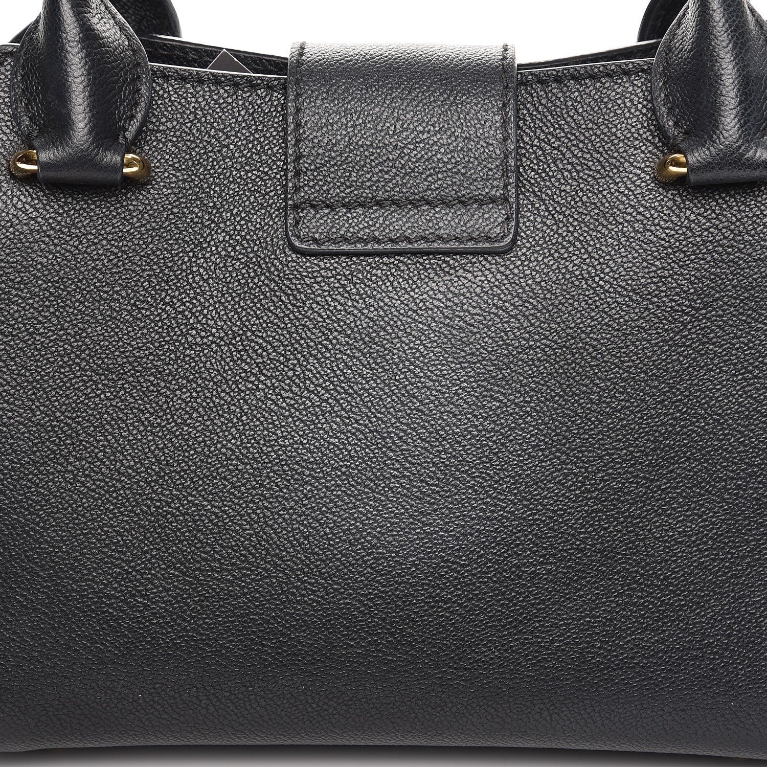 Burberry Soft Grain Calfskin Small Buckle Tote Black 14 of 14