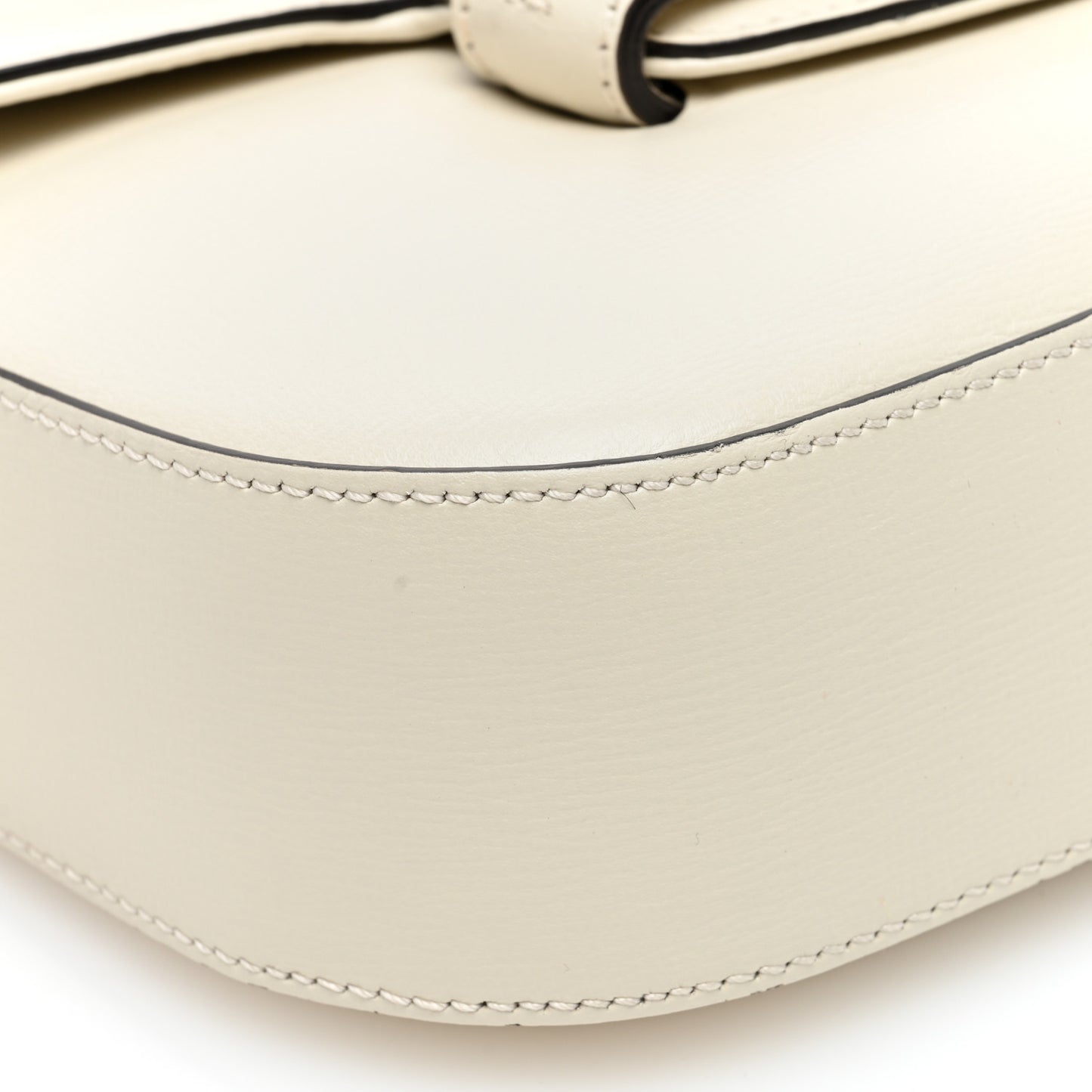 Azalea Calfskin Web Mini Horsebit 1955 Shoulder Bag Mystic White