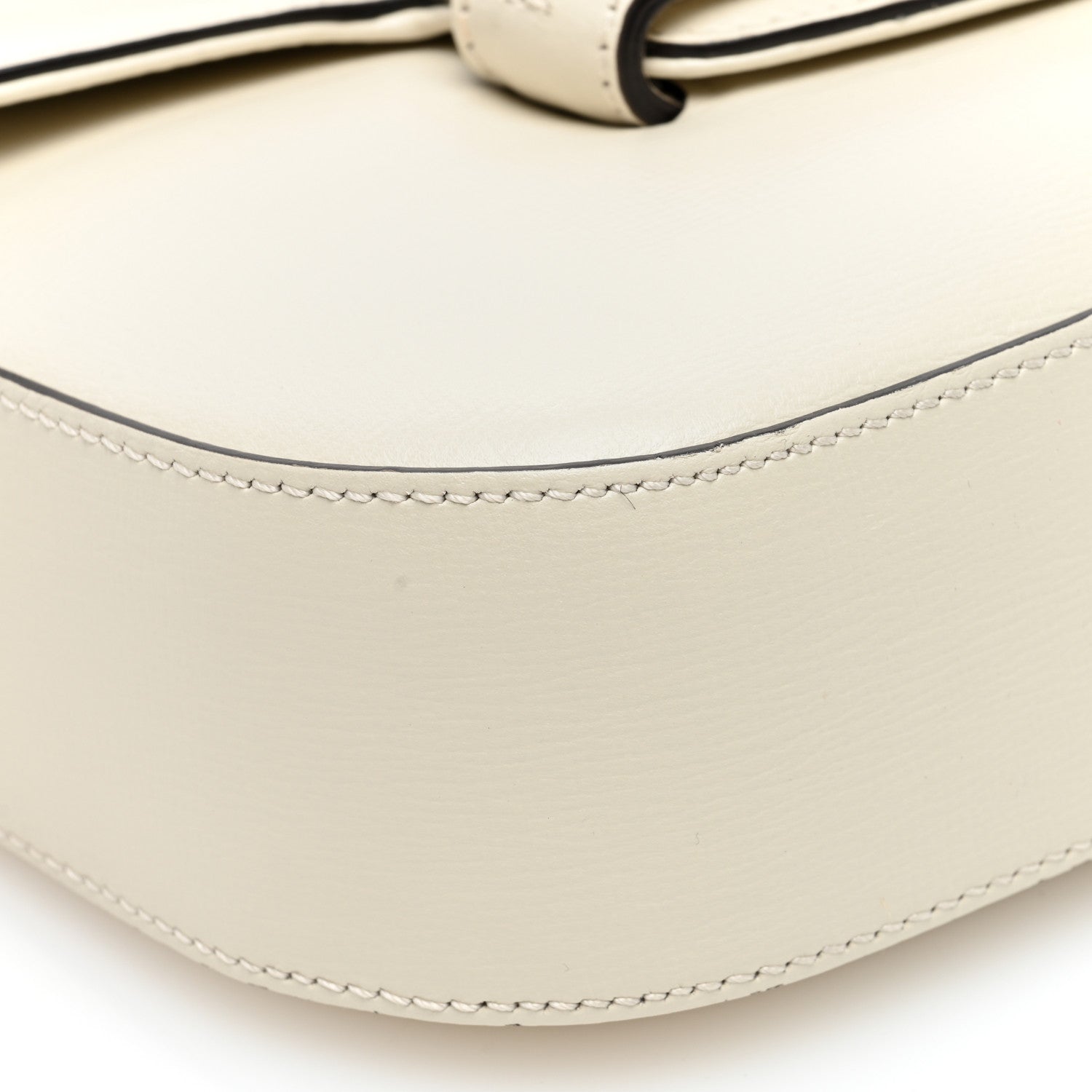 Gucci Azalea Calfskin Web Mini Horsebit 1955 Shoulder Bag Mystic White 9 of 10