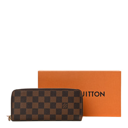 Louis Vuitton Damier Ebene Clemence Wallet Rose Ballerine 10 of 10