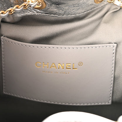 Chanel Metallic Aged Calfskin Quilted Small Chanel 25 Handbag Silvery 11 of 21