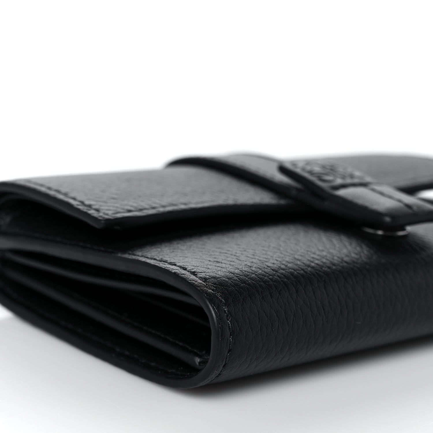 Loewe Grained Calfskin Small Vertical Wallet Black 8 of 9