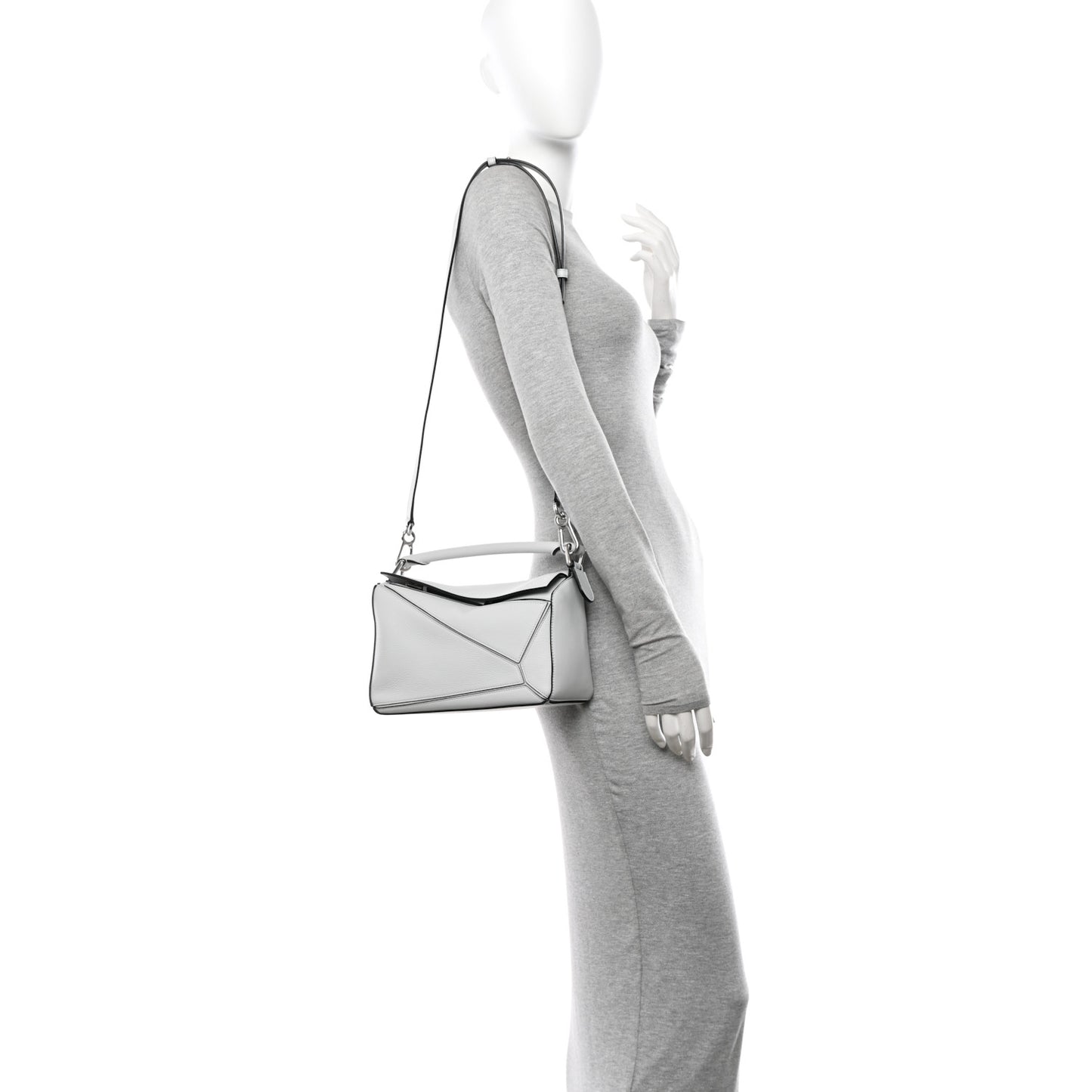 Calfskin Small Puzzle Bag Kaolin