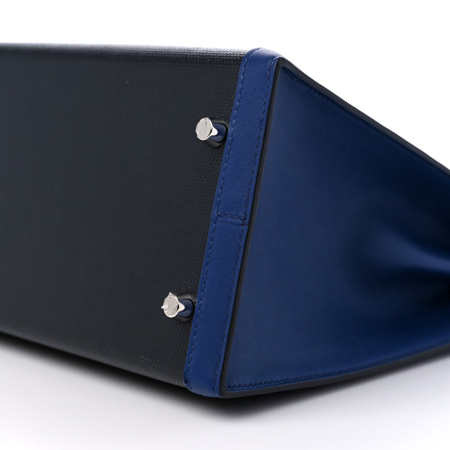 Berline Toile Swift Kelly Sellier 32 Black Ecru Bleu Sapphire
