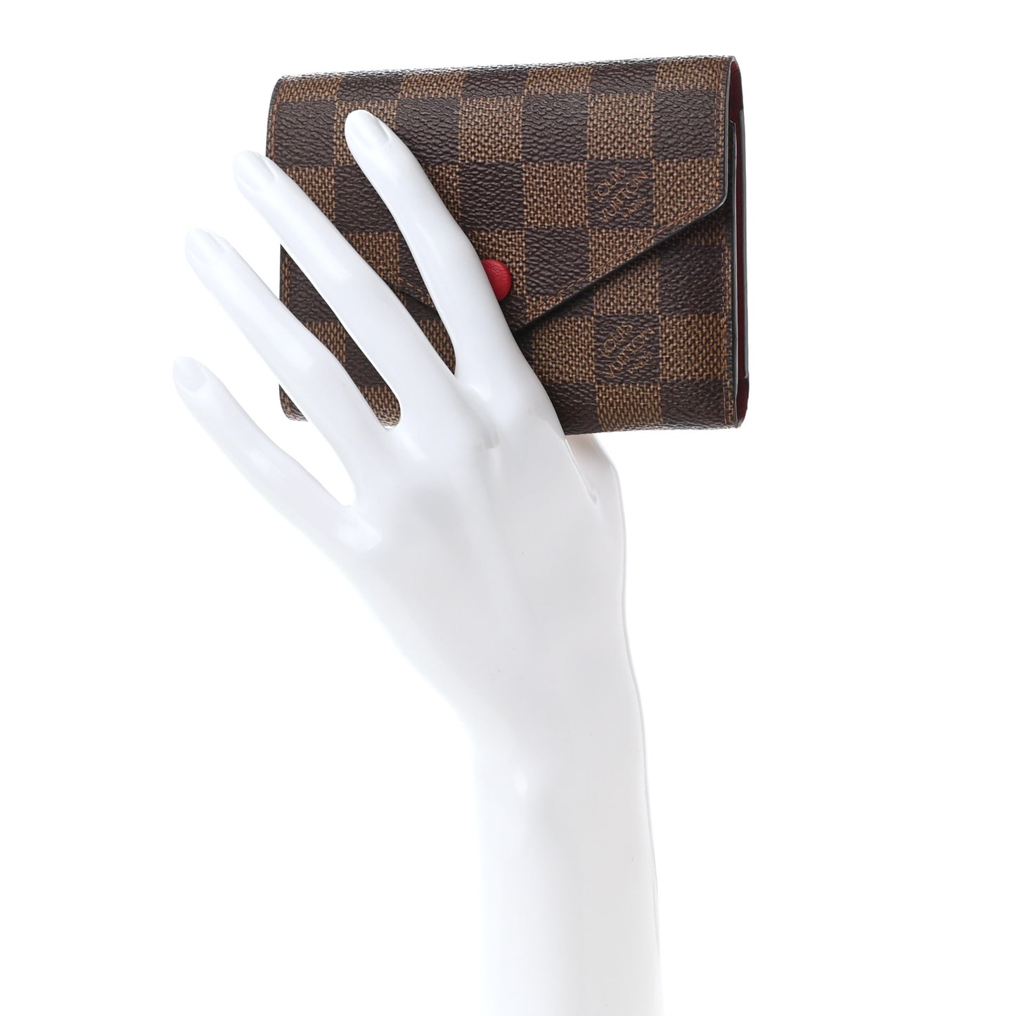 Damier Ebene Victorine Wallet Red