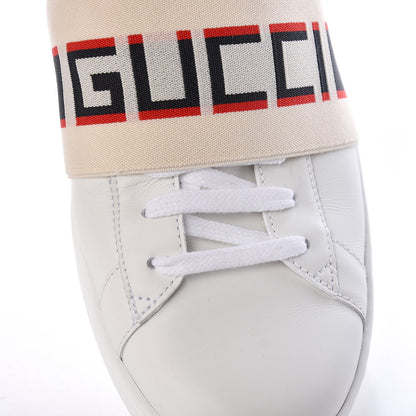 Gucci Calfskin Stripe Mens New Ace Sneakers 8 White Ecru Red Flame 15 of 22