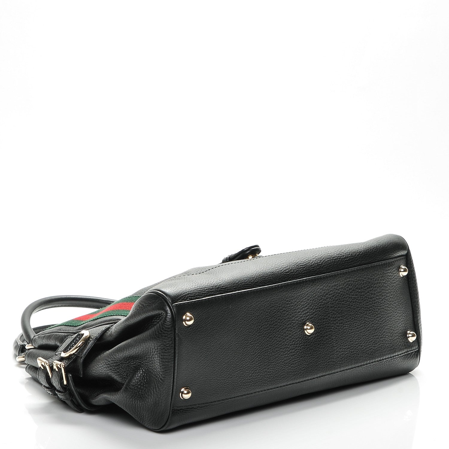 Gucci Calfskin Medium Web Heritage Shoulder Bag Black 4 of 6