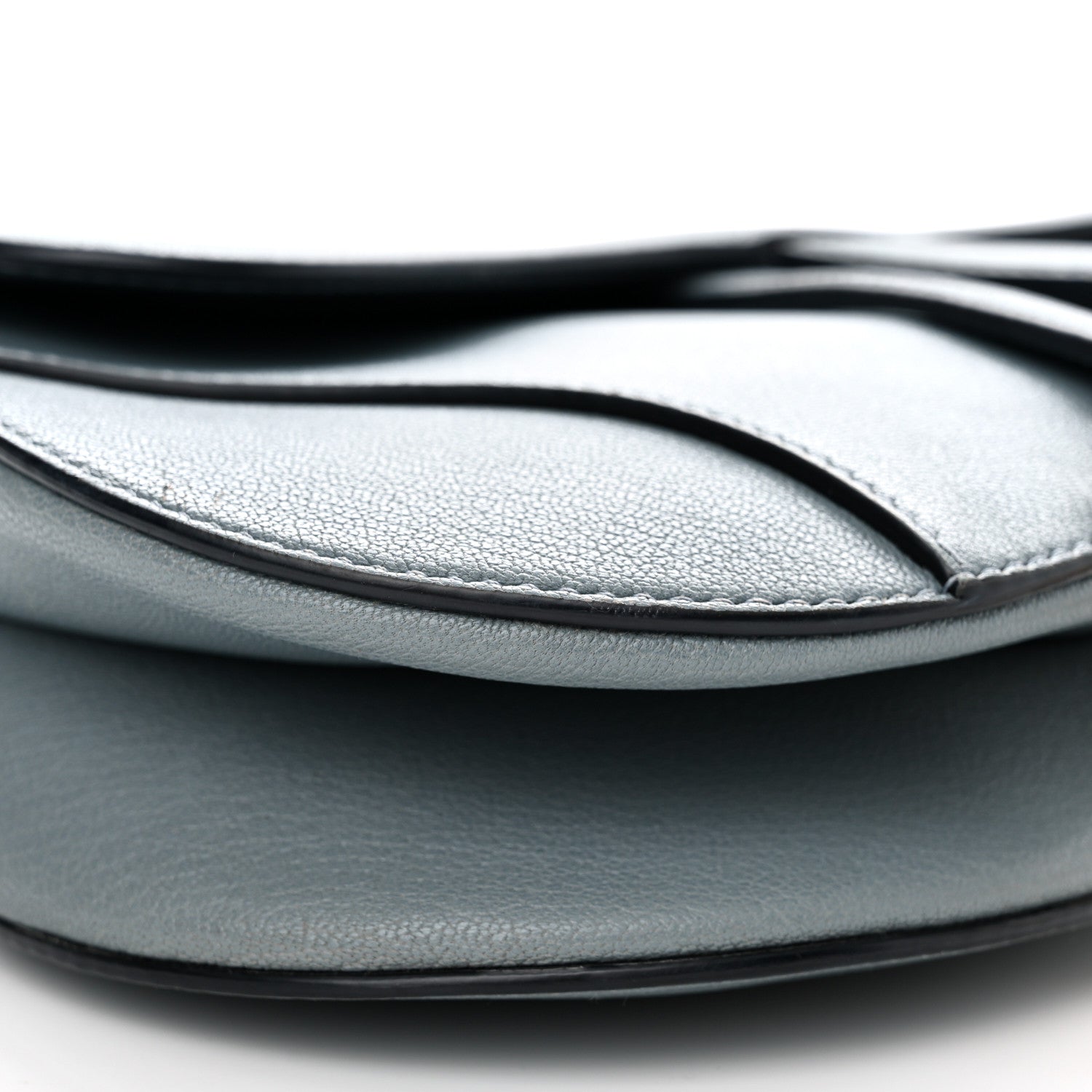 Christian Dior Shiny Goatskin Saddle Bag Cloud Blue 9 of 10