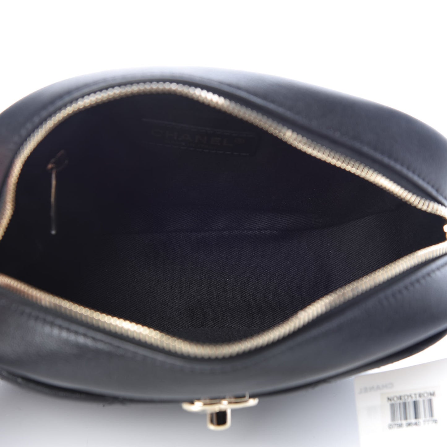 Goatskin Quilted Large Casual Trip Camera Case Bag Black