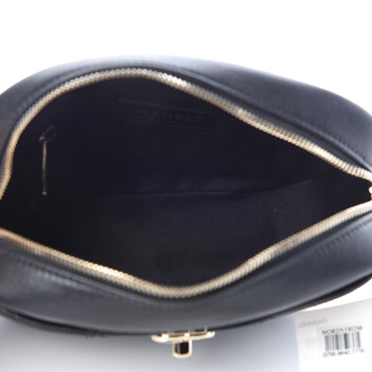 Chanel Goatskin Quilted Large Casual Trip Camera Case Bag Black 5 of 10