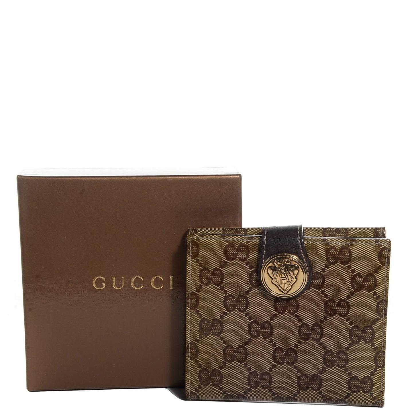 Crystal Monogram Hysteria French Wallet Dark Brown