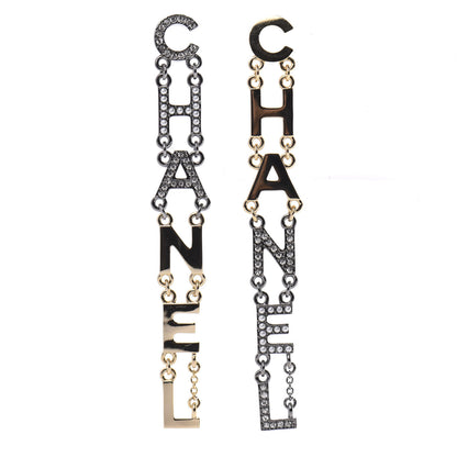 Chanel Crystal Pearl Bright Young Things Earrings Gold Ruthenium 1 of 4