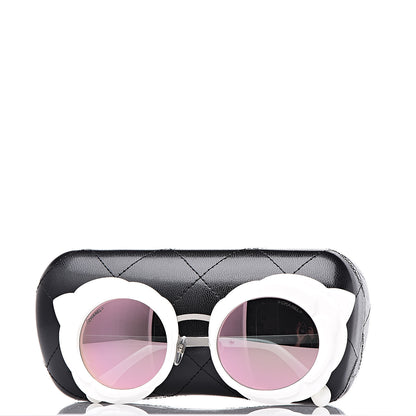 Chanel Round Camellia Sunglasses 71198 White 8 of 8