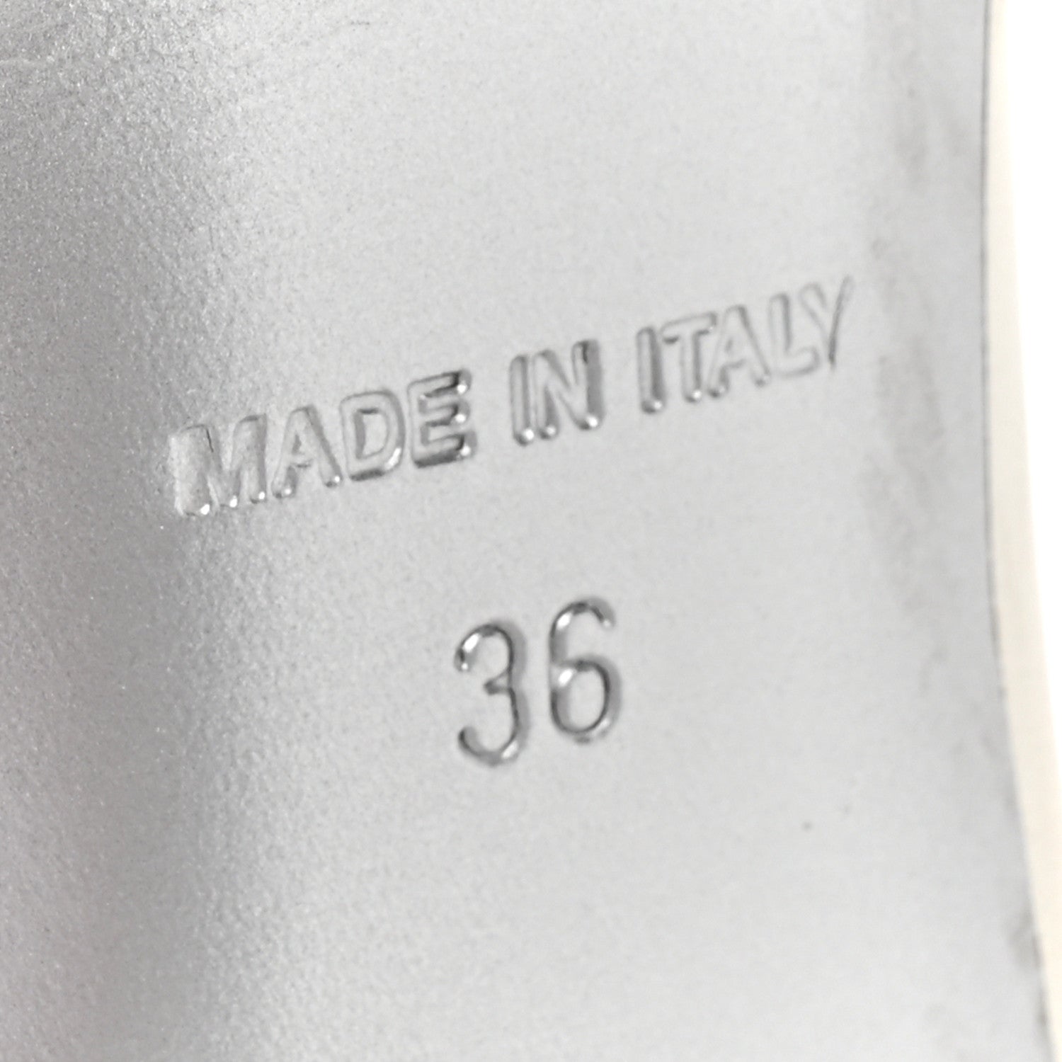 Chanel Laminated Lambskin Grosgrain Cap Toe CC Mary Jane Pumps 36 Silver Black 7 of 13