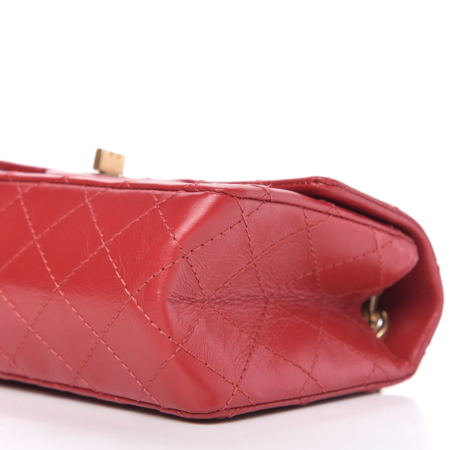 Chanel Aged Calfskin Quilted 2.55 Reissue Mini Flap Red 7 of 11
