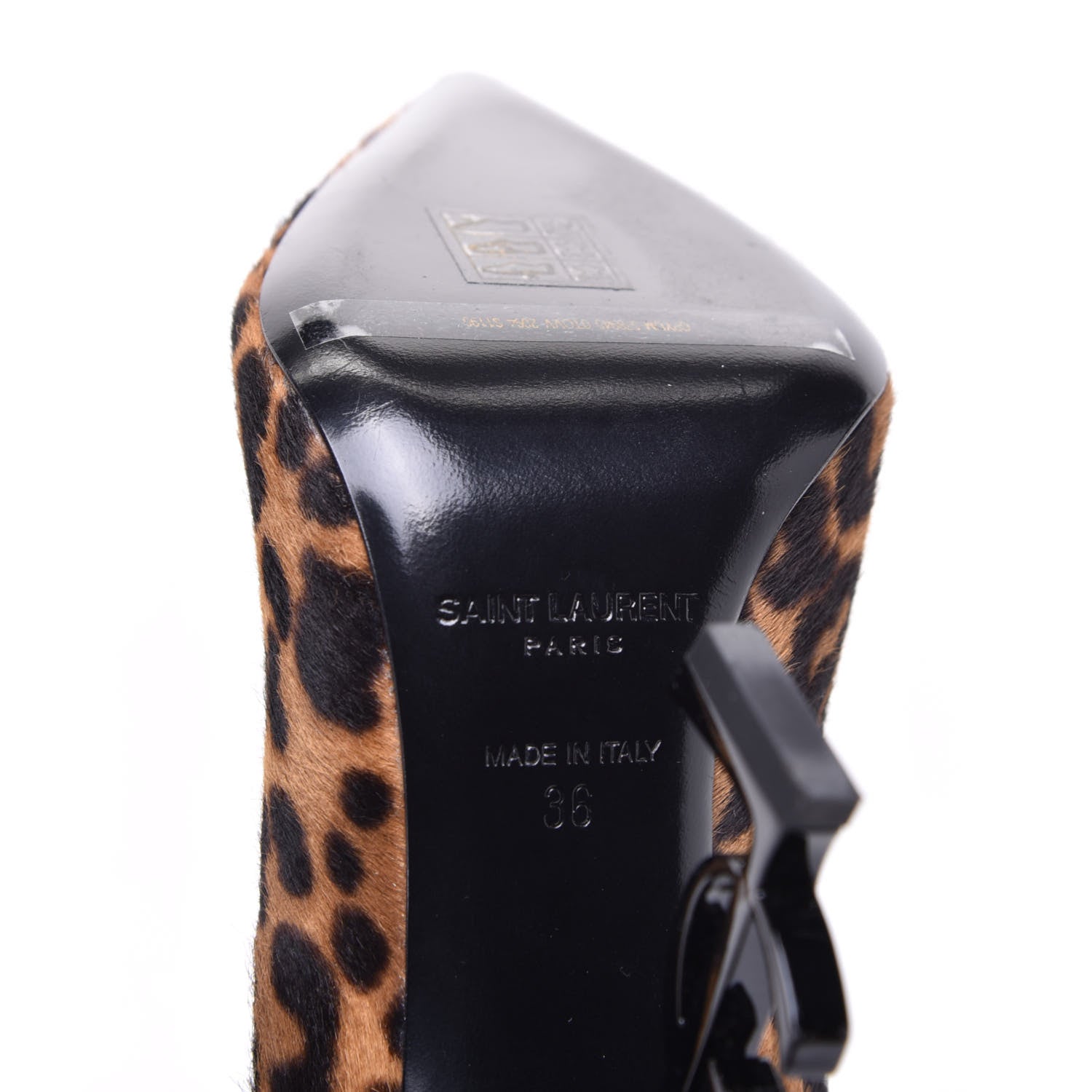 Saint Laurent Calf Hair Leopard Print Opyum 110 Pumps 36 Brown 7 of 9