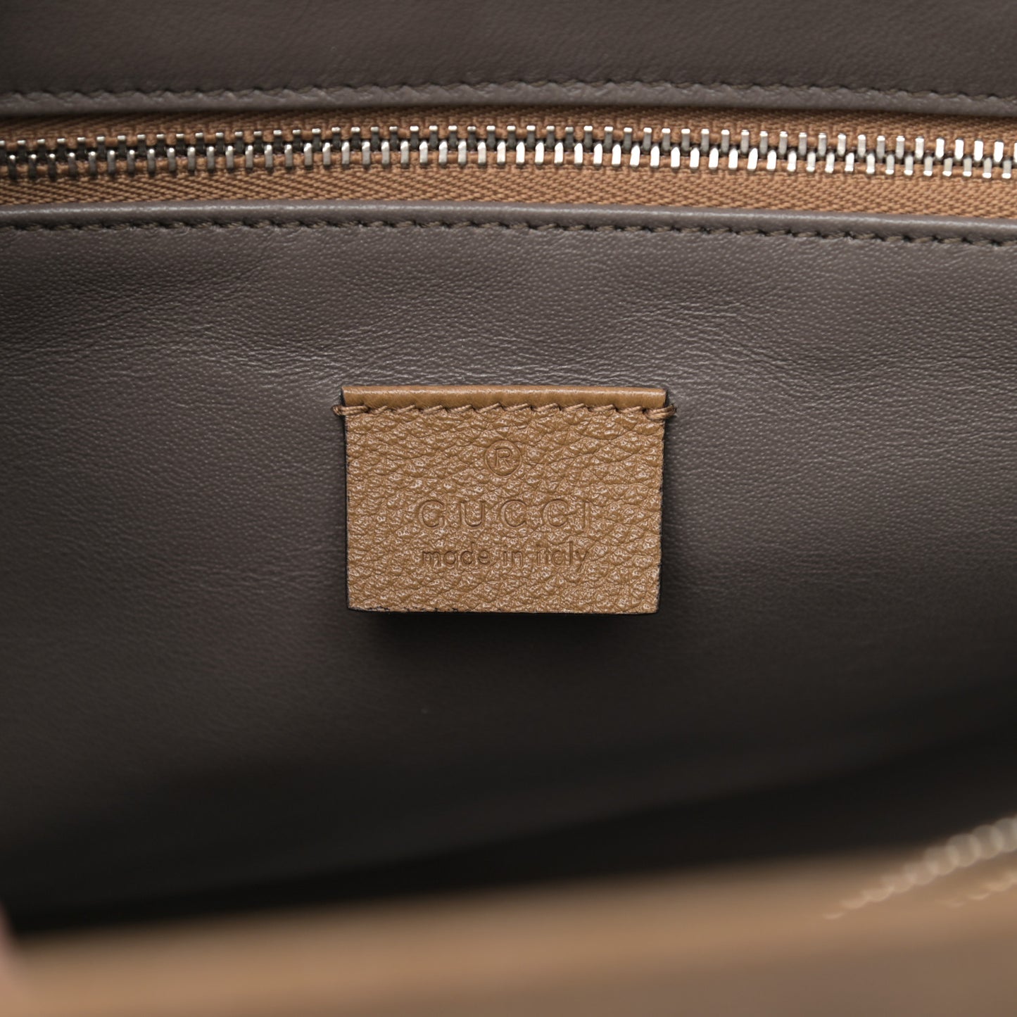 Grainy Calfskin Medium Zumi Top Handle Bag Friky Taupe