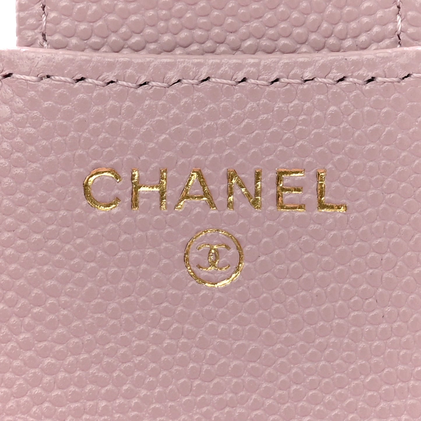 Caviar Quilted Compact Flap Wallet Light Pink