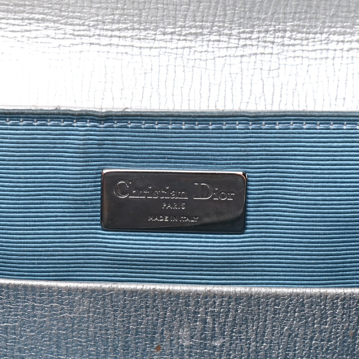 Ceramic Effect Deerskin Cannage Small Stardust Backpack Silver