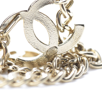 Chanel Enamel CC Ceinture Fantai Adjustable Belt Gold White 3 of 4