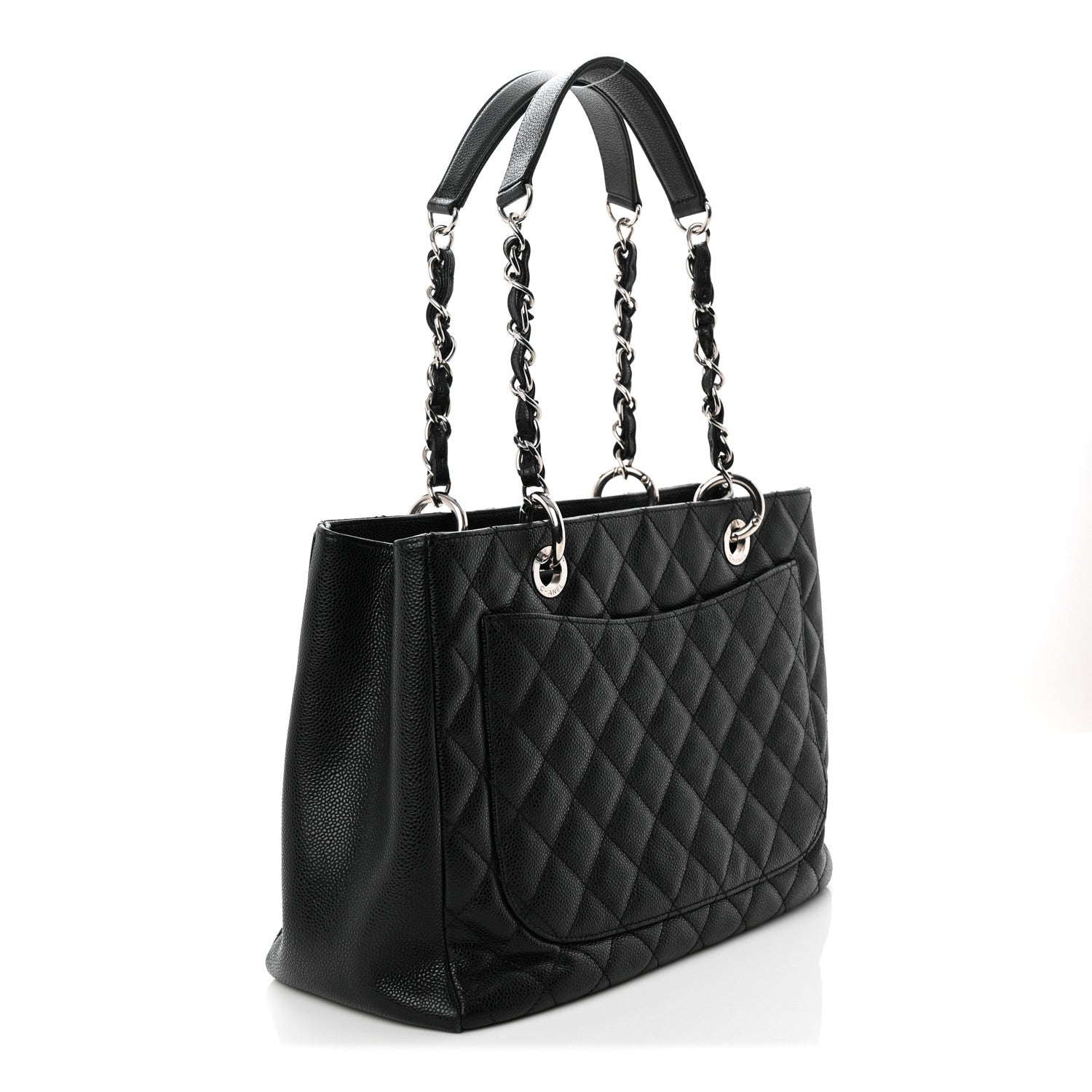 Chanel Caviar Quilted Grand Shopping Tote GST Black 3 of 10