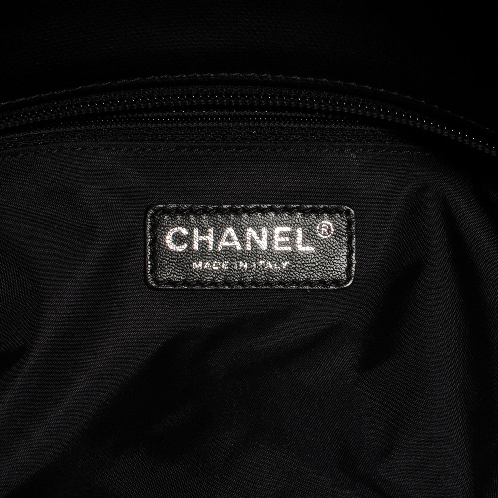 Chanel Coated Canvas Large Paris Biarritz Tote Black 6 of 8