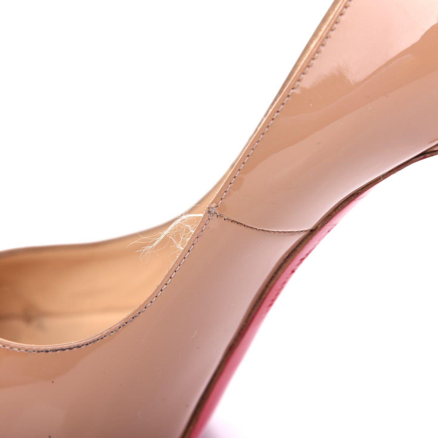 Patent New Very Prive 120 Pumps 35.5 Nude