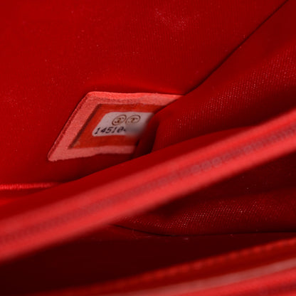 Chanel Matte Snakeskin Ultimate Stitch Flap Clutch With Chain Red 8 of 8