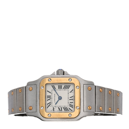 Cartier Stainless Steel 18K Yellow Gold 24mm Santos De Cartier Galbee Quartz Watch 2 of 4