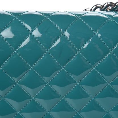 Chanel Patent Calfskin Quilted Medium Plexiglass Boy Flap Turquoise 22 of 25