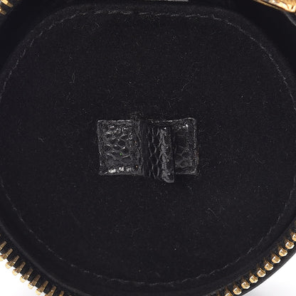 Chanel Caviar Round Jewelry Travel Case Black 9 of 11