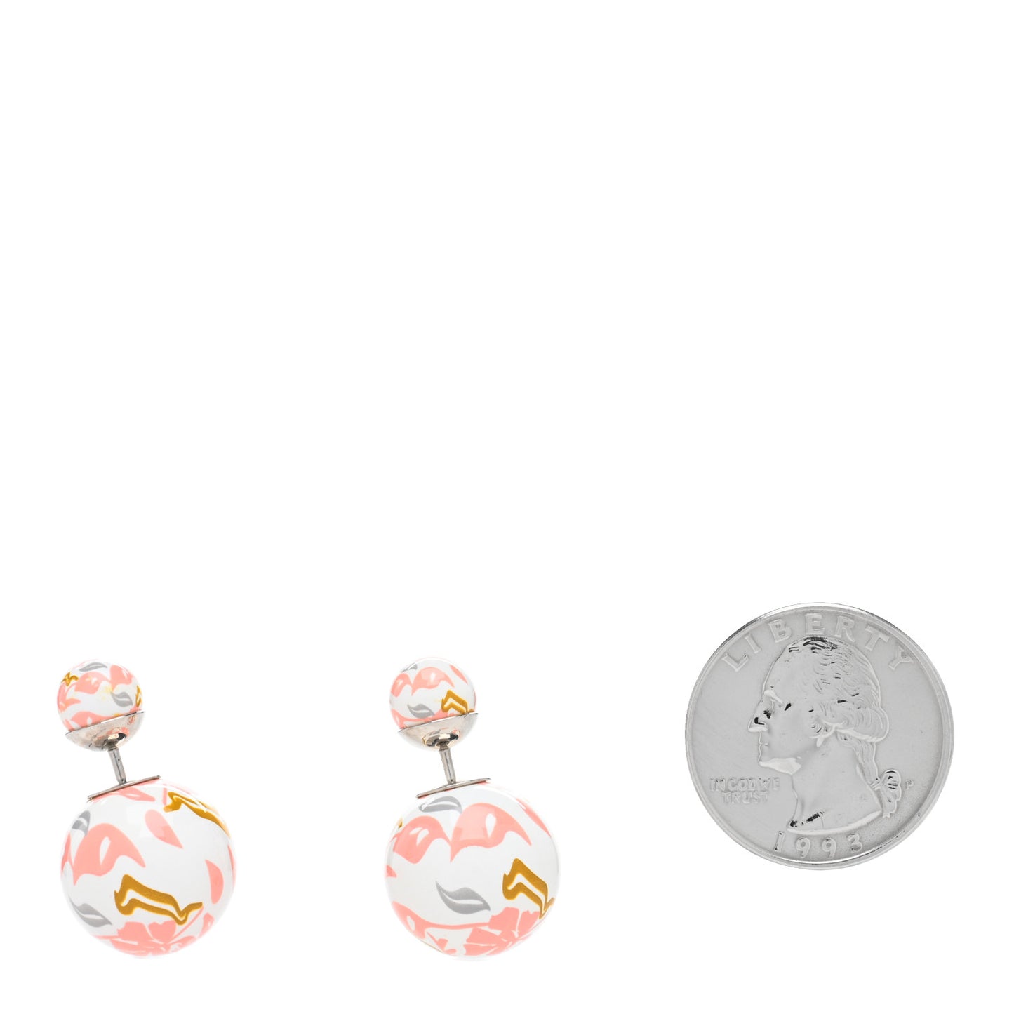 Printed Floral Mise En Dior Tribal Earrings Pink