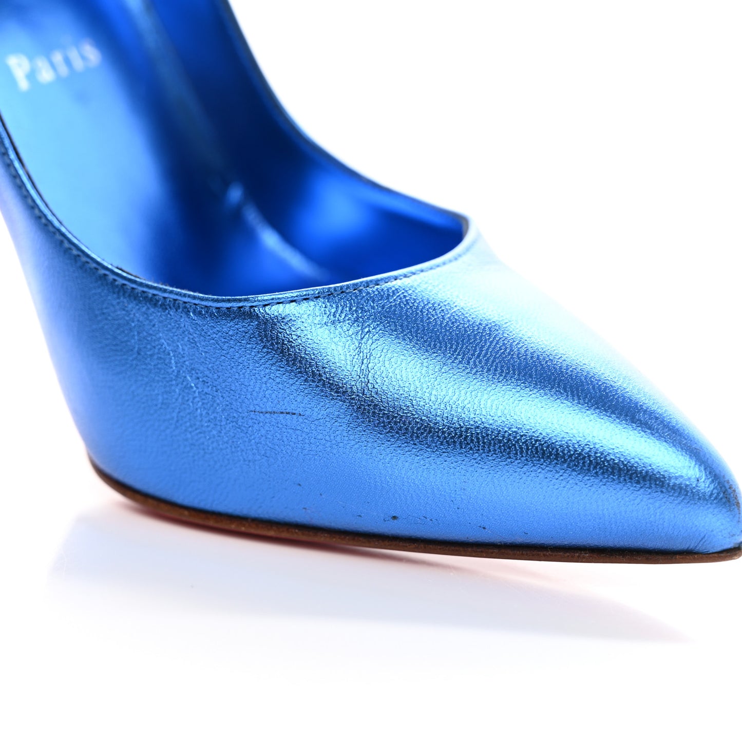 Metallic Patent Hot Chick 100 Pumps 36 Blue