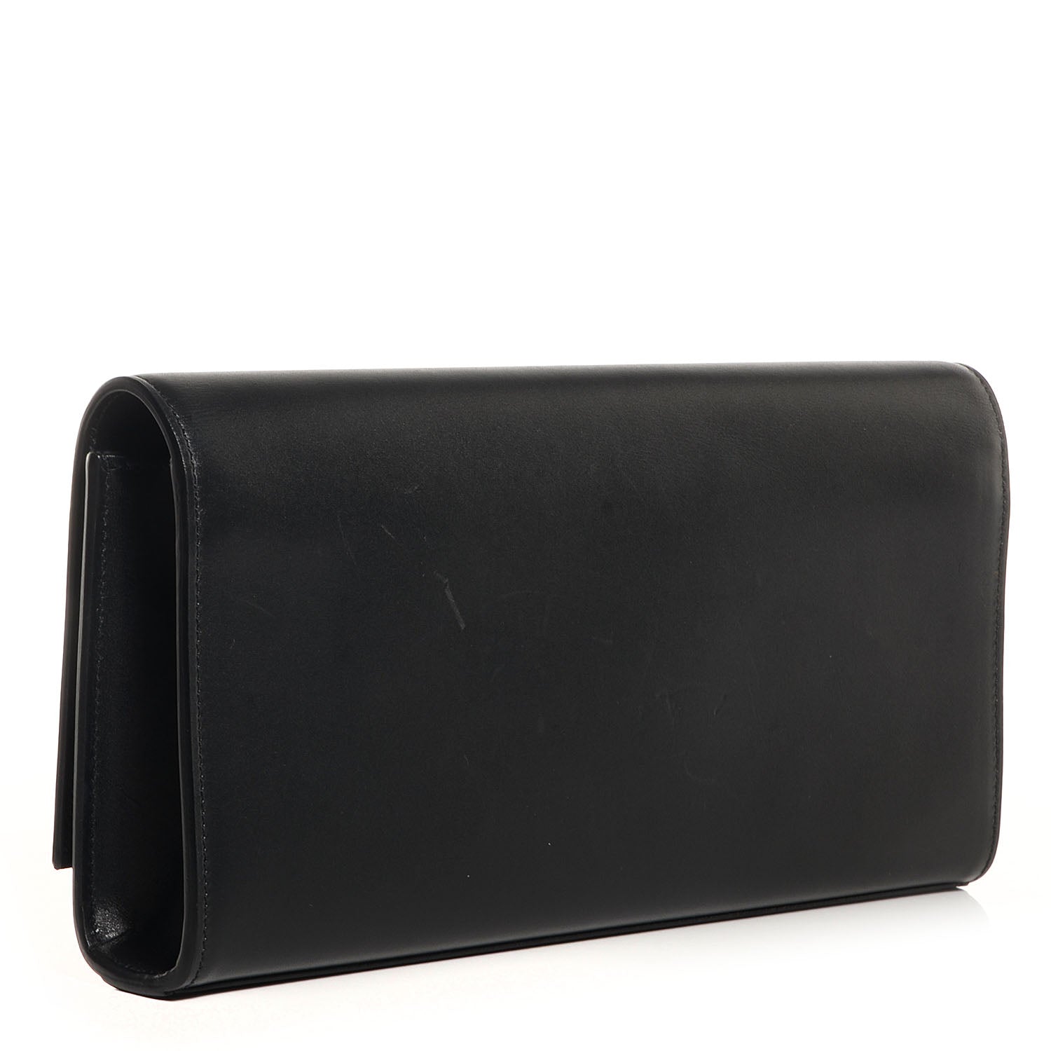 Saint Laurent Calfskin Classic Monogram Tassel Clutch Black 4 of 11