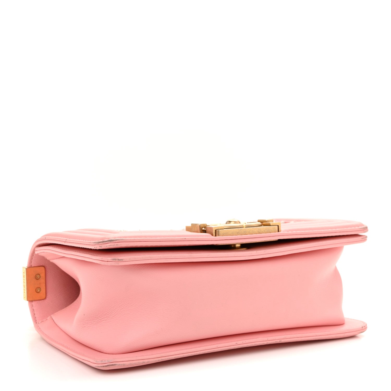 Chanel Calfskin Chevron Embroidered Small Boy By The Sea Flap Pink 4 of 14