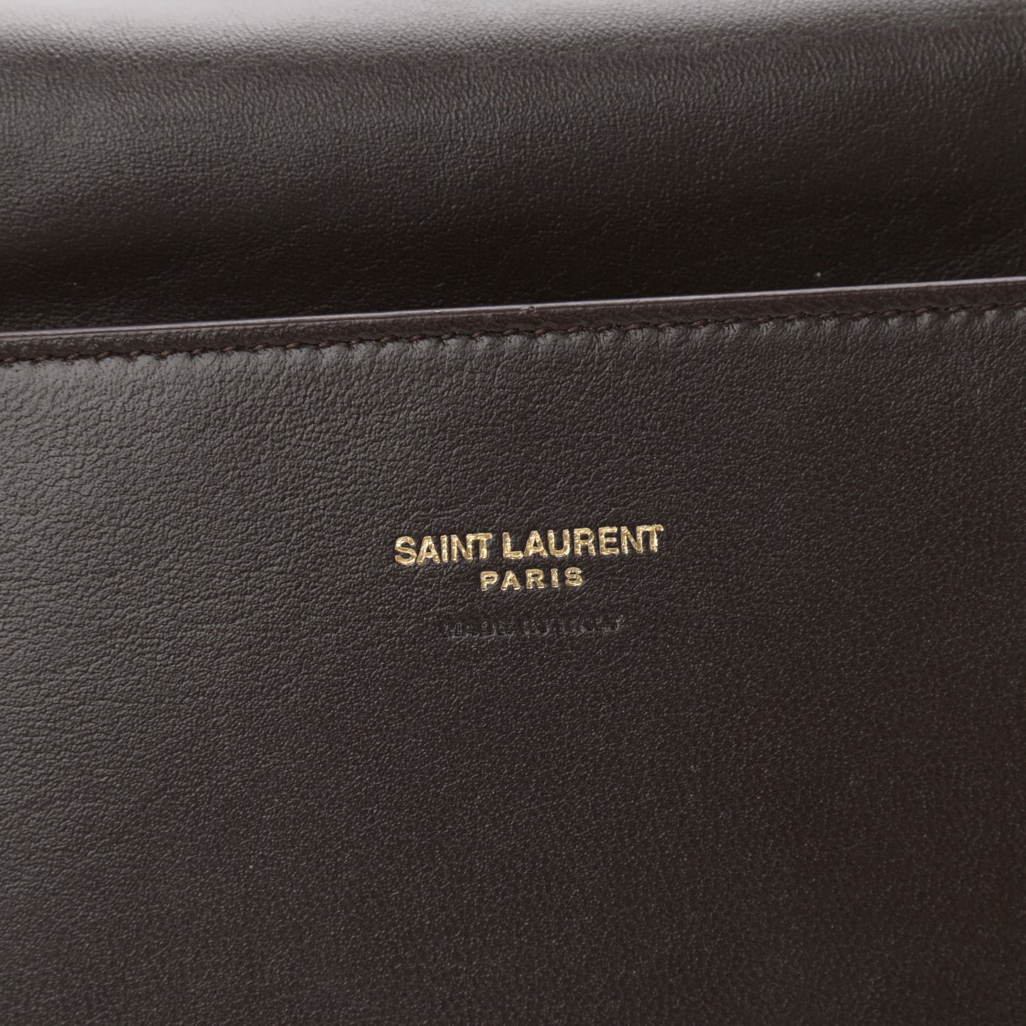 Smooth Calfskin Suede Medium Reversible Monogram Kate Satchel Military Brown