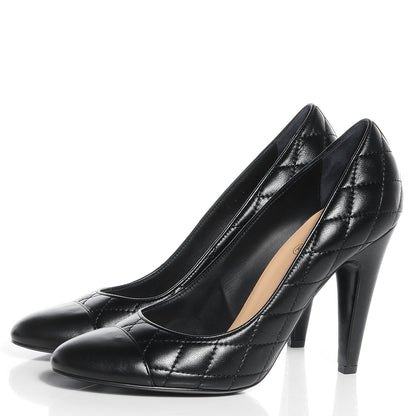 Chanel Lambskin Quilted Pumps 40 Black 3 of 8