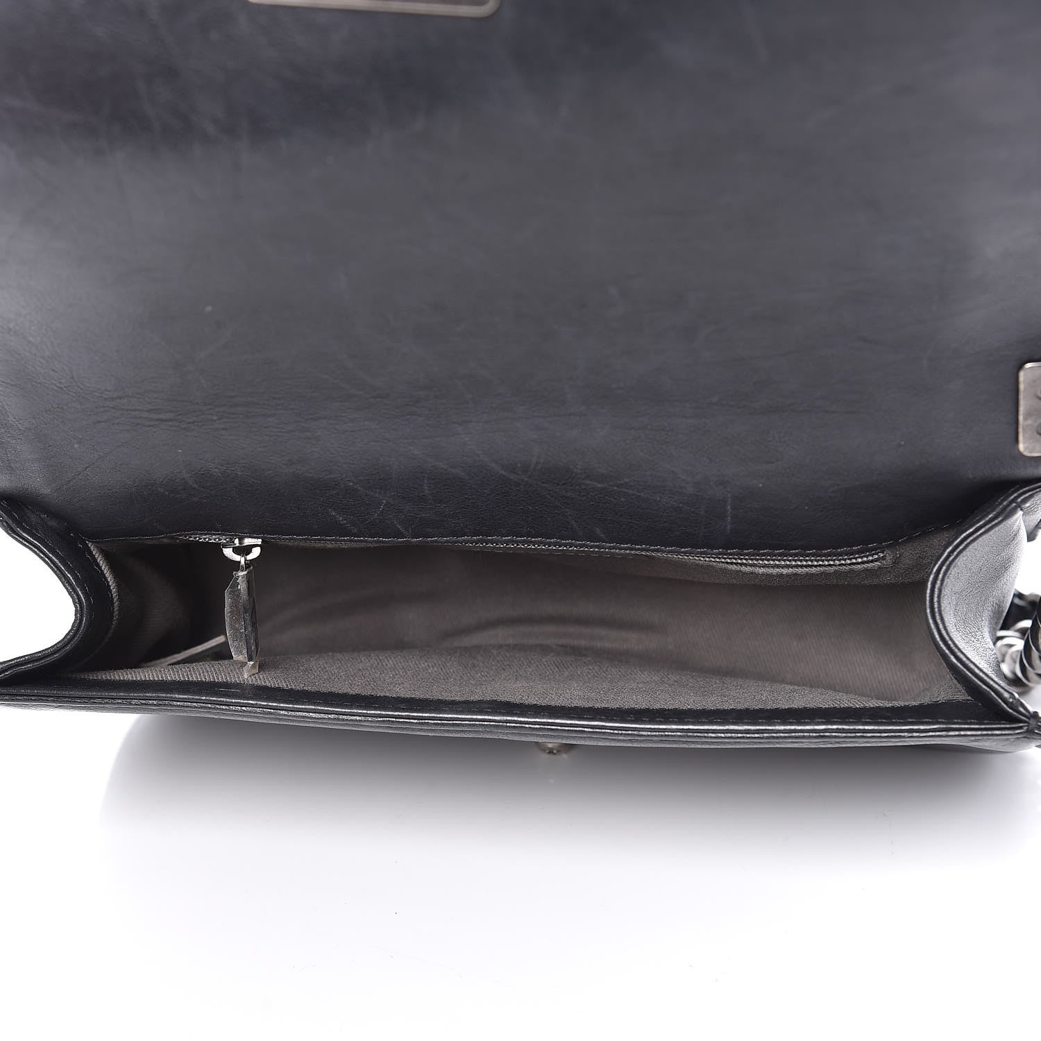 Chanel Calfskin Crystal Embossed Medium Boy Flap Black 5 of 15