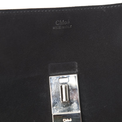 Chloe Suede Smooth Calfskin Drew Shoulder Bag Black 9 of 10