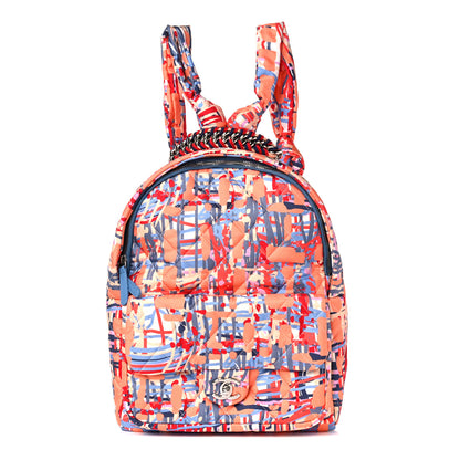 Chanel Foulard Fabric Quilted Printed Backpack Orange 1 of 8