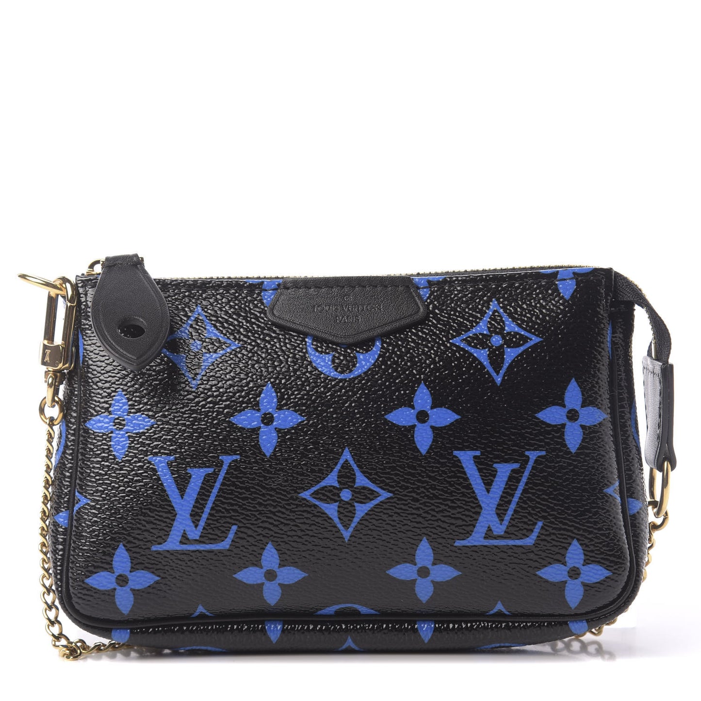 Colored Monogram Mini Pochette Accessories Blue Black