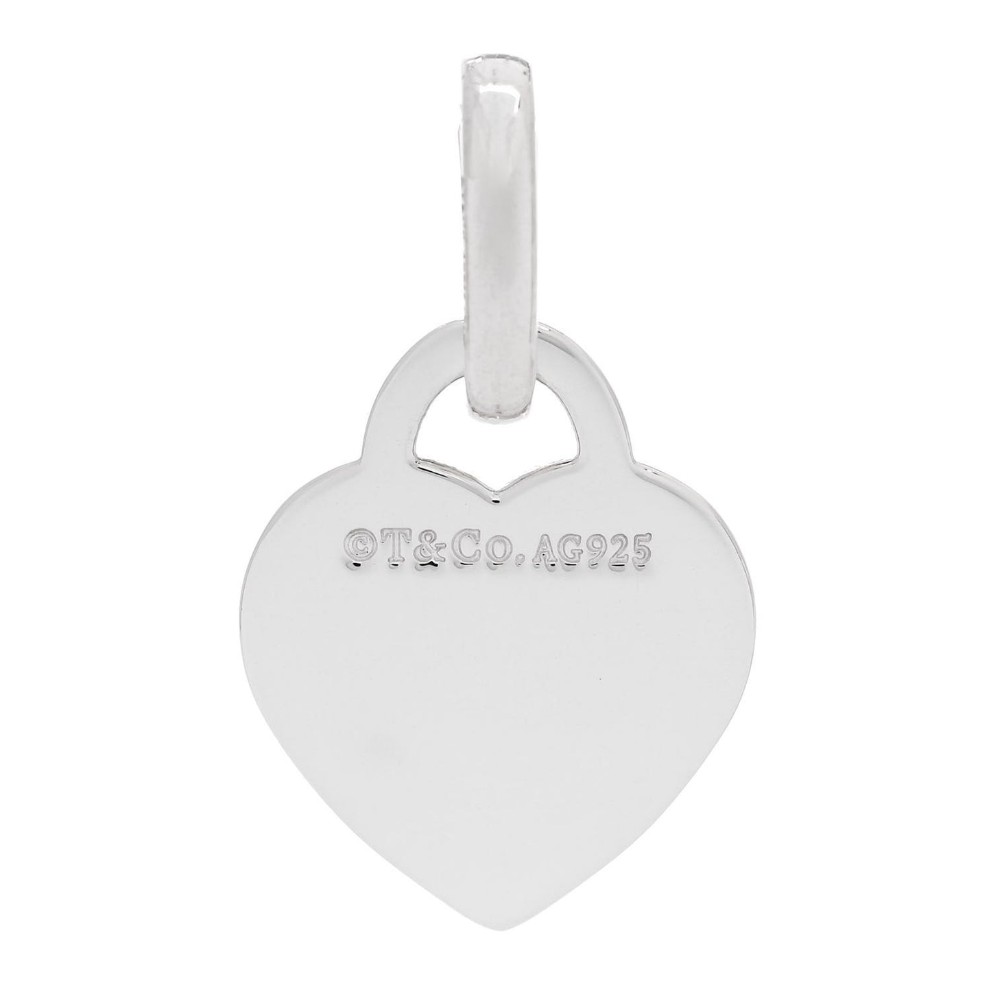 Sterling Silver Heart Tag Charm