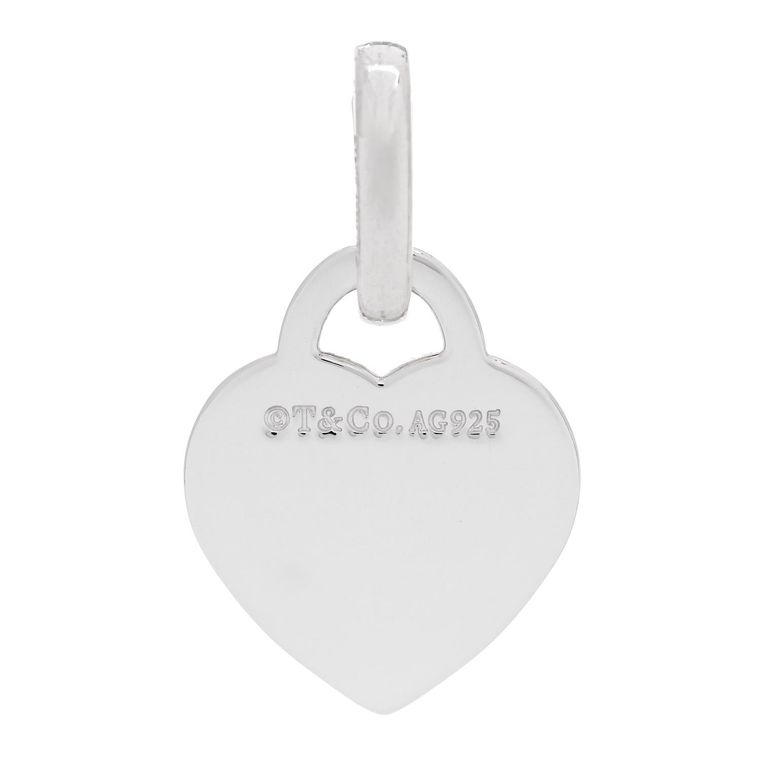 Tiffany Sterling Silver Heart Tag Charm 1 of 5