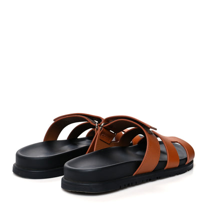 Hermes Epsom Womens Chypre Sandals 38 Natural 4 of 8