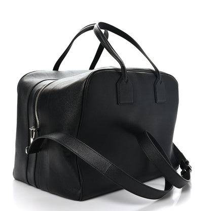 Burberry Calfskin Embossed Bowling Bag Black 2 of 9