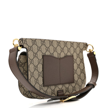 Gucci GG Supreme Monogram Textured Dollar Calfskin Blondie Belt Bag Beige Ebony New Acero 3 of 12