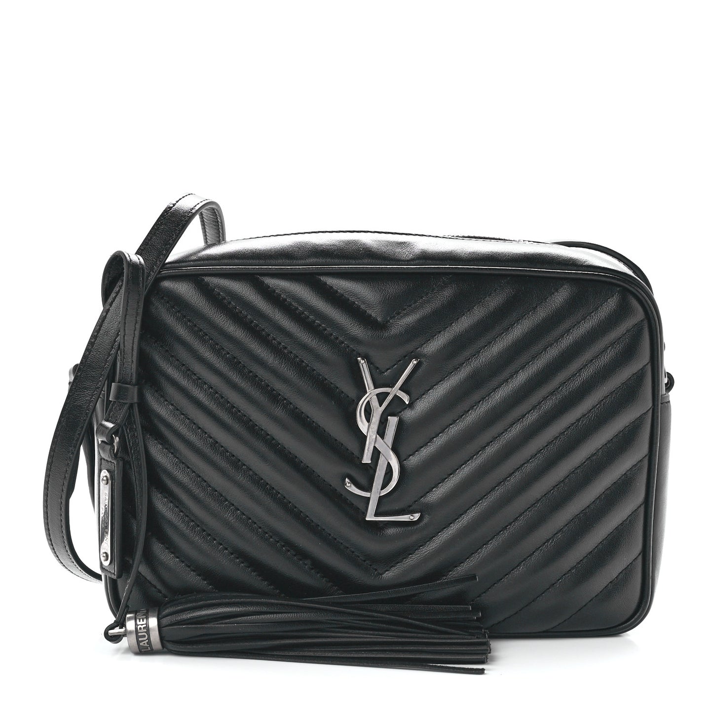 Calfskin Matelasse Monogram Lou Camera Bag Black